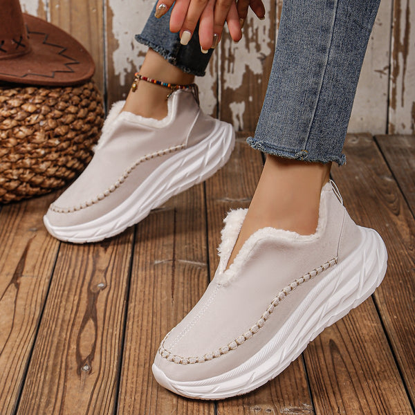 Thermal Suede Platform Slip-On