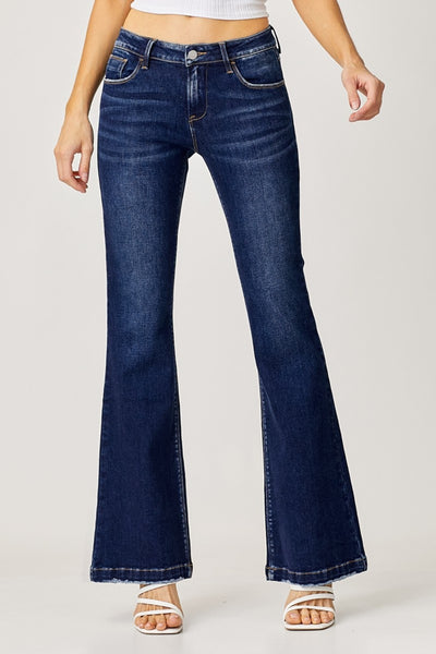 Full Size Low Rise Flare Jeans