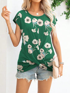 Printed Round Neck Short Sleeve T-Shirt