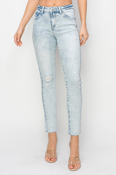 High Rise Distressed Skinny Jeans