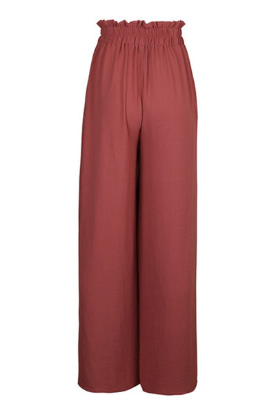 Frill Tied Wide Leg Pants