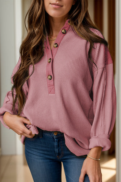 Half Button Long Sleeve