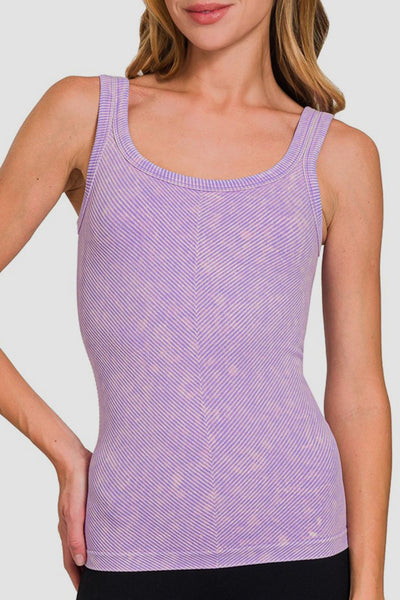 Ribbed Scoop Neck Tank