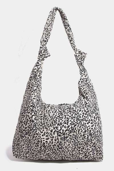 Leopard Knotted Strap Shoulder Bag