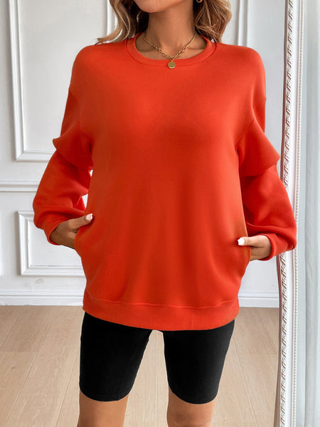 Round Neck Long Sleeve Sweatshirt