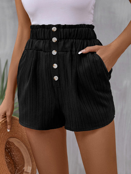 Pocketed High Waist Shorts