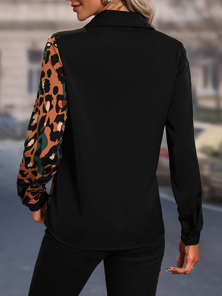 Leopard Long Sleeve Blouse