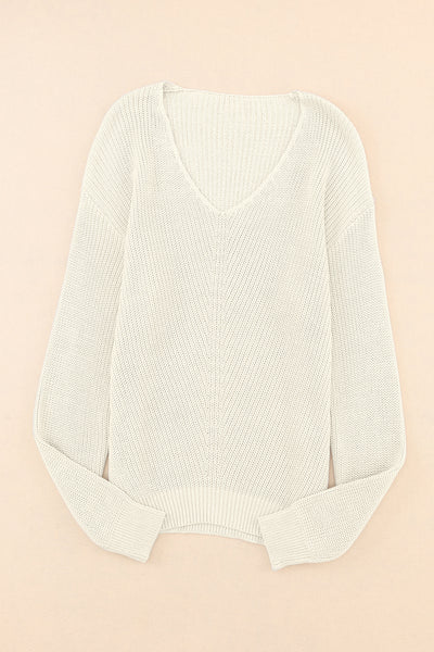 V-Neck Drop Shoulder Sweater