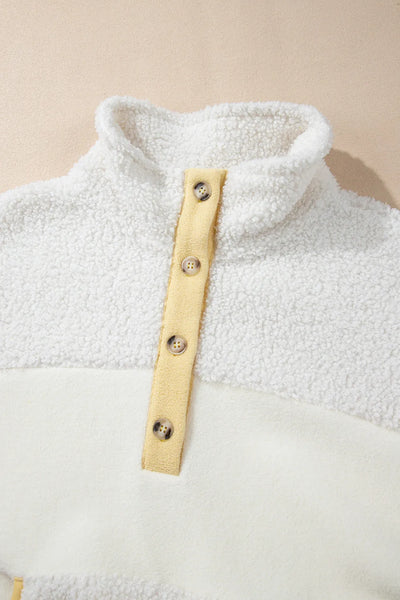 Mock Neck Long Sleeve Sherpa Sweatshirt