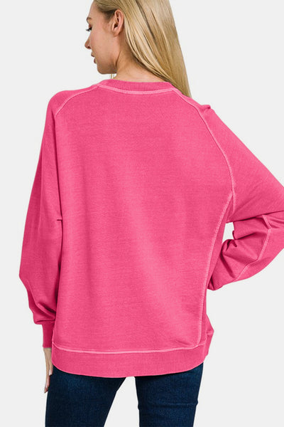 Full Size Pigment Dyed French Terry Sweatshirt