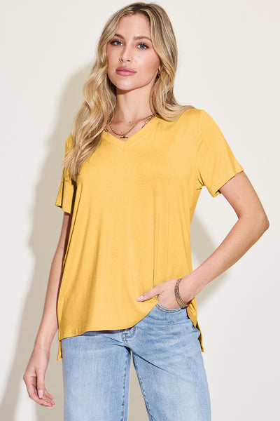 V-Neck High-Low T-Shirt