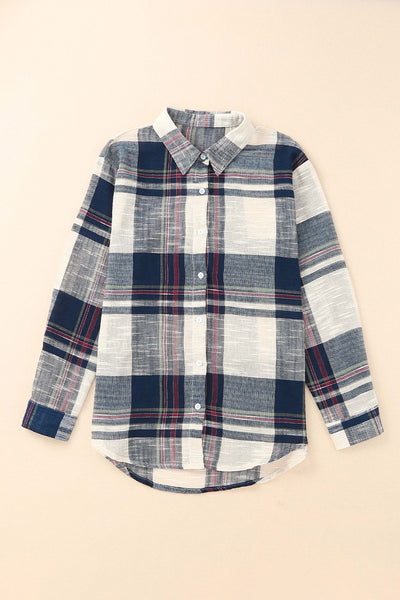 Plaid Button Up Long Sleeve Shirt