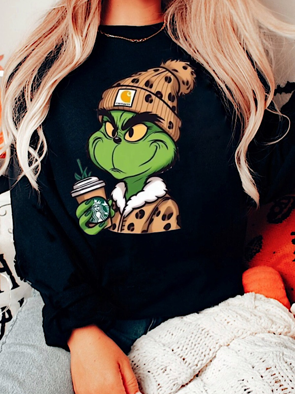 *Preorder* Coffee Grinch (Black Sweatshirt)