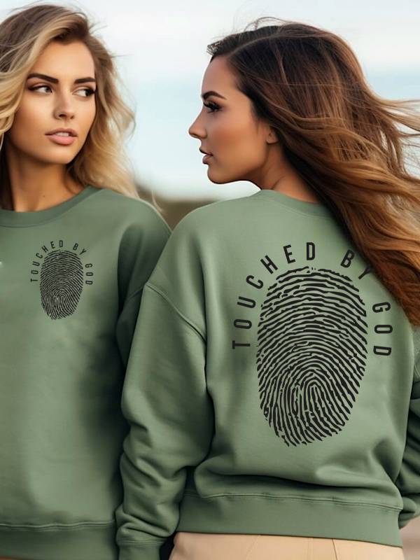 *Preorder* Touched by God (Military Green Sweatshirt)