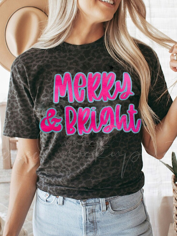 Pink Merry & Bright (Black Leopard LAT)