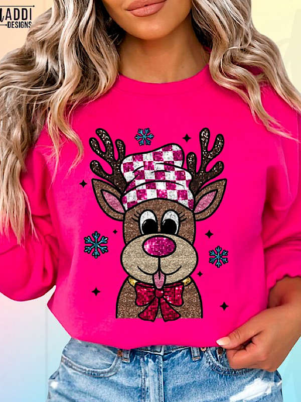 Beanie Reindeer (Heliconia Sweatshirt)
