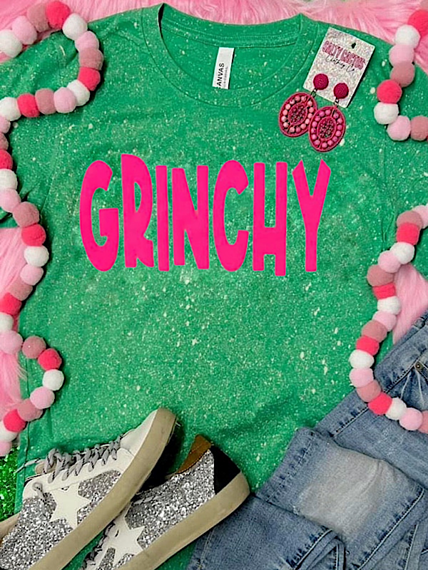 *Preorder* Grinchy (Bleached Heather Kelly Green)