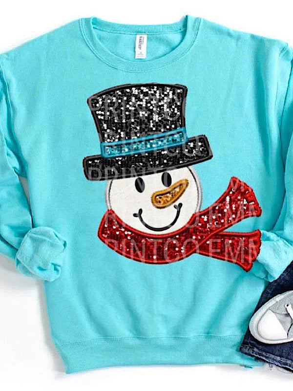 *Preorder* Blue Snowman (Scuba Blue Sweatshirt)