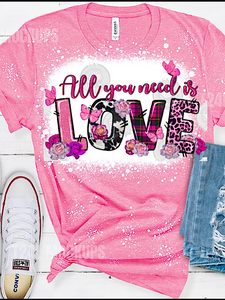 *Preorder* Bleached All You Need is Love (Heather Light Pink)