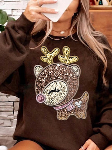 Little Reindeer (Dark Chocolate Sweatshirt)