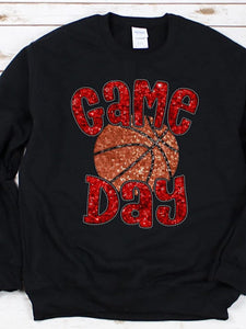 *Preorder*  Game Day Basketball (Black Sweatshirt)