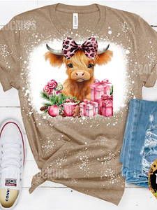 Bleached Present Cow (Heather Tan)