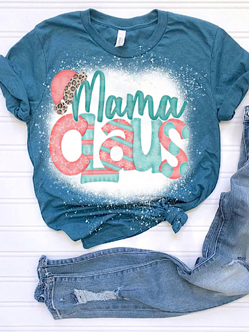 Bleached Mama Claus (Heather Teal)