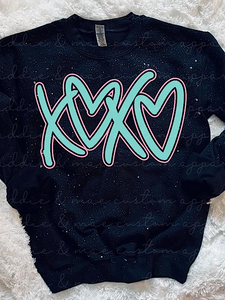 *Preorder* Bleached XOXO (Black Sweatshirt)