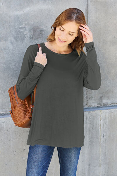 Round Neck Dropped Shoulder T-Shirt