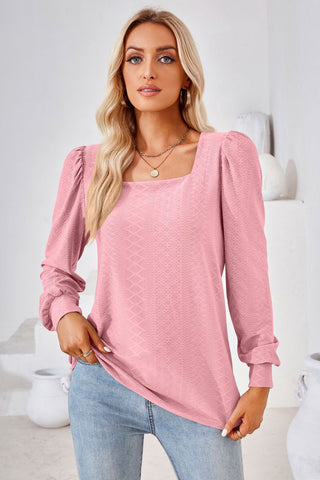 Square Neck Puff Sleeve Blouse