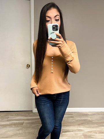 *New* Mustard Henley top