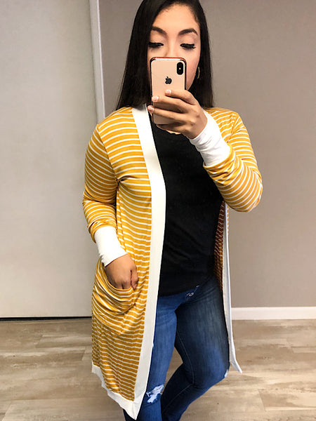 *New* Gold Stripe Cardigan