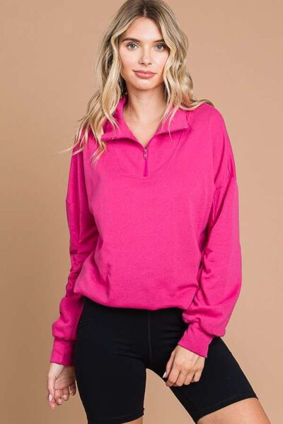 Half Zip Long Sleeve Sweatshirt