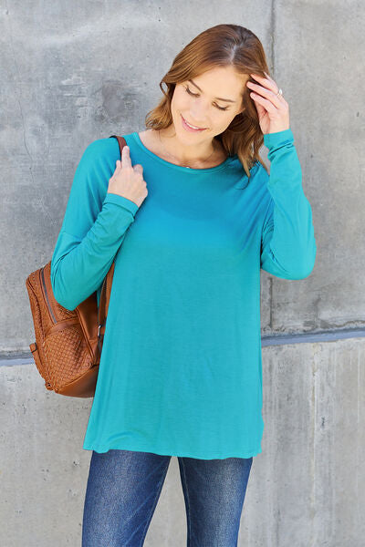 Round Neck Dropped Shoulder T-Shirt