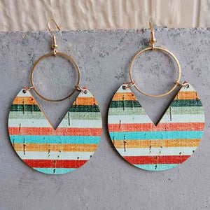 Shape Wooden Dangle Earrings