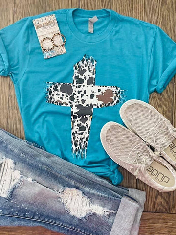 *Preorder* Cow Print Cross (S-3xl)