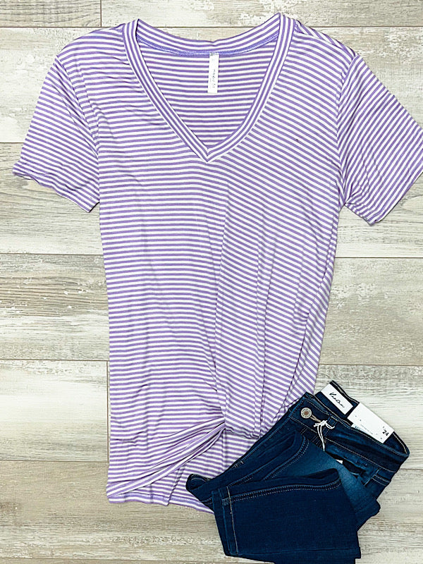 *New* Lavender Side knot top