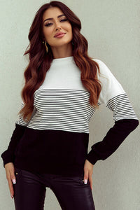Striped Dropped Shoulder Long Sleeve T-Shirt