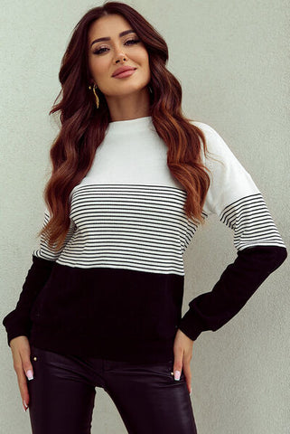 Striped Dropped Shoulder Long Sleeve T-Shirt