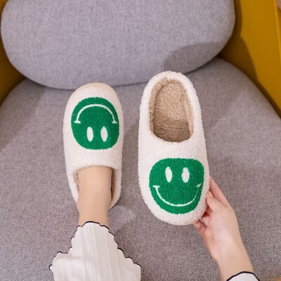Green Happy Slippers