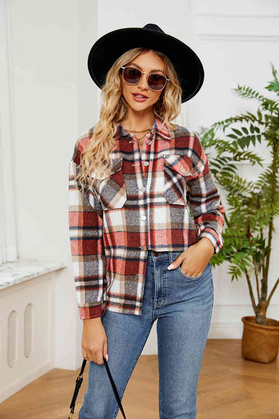 Collared Plaid Shacket