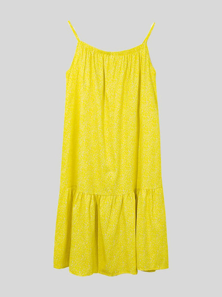 Full Size Printed Sleeveless Mini Cami Dress