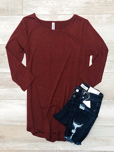 *New* Dark Rust Side Ruched top