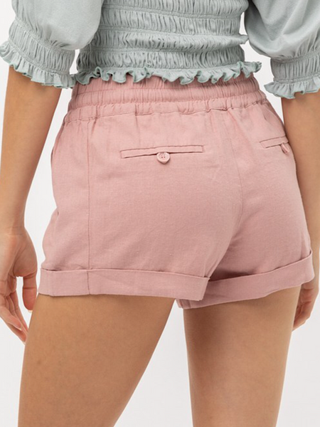 *New* Mauve Linen Shorts