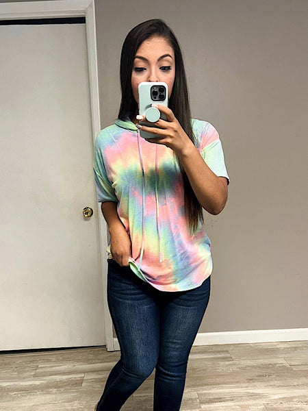 *New* Tie dye burst short sleeve top