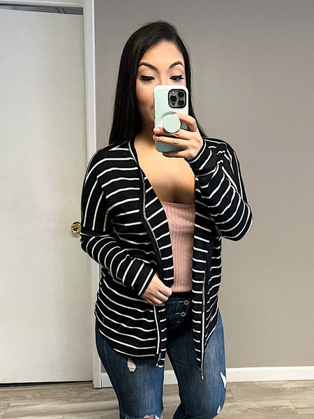 *New* Button Up Stripe top