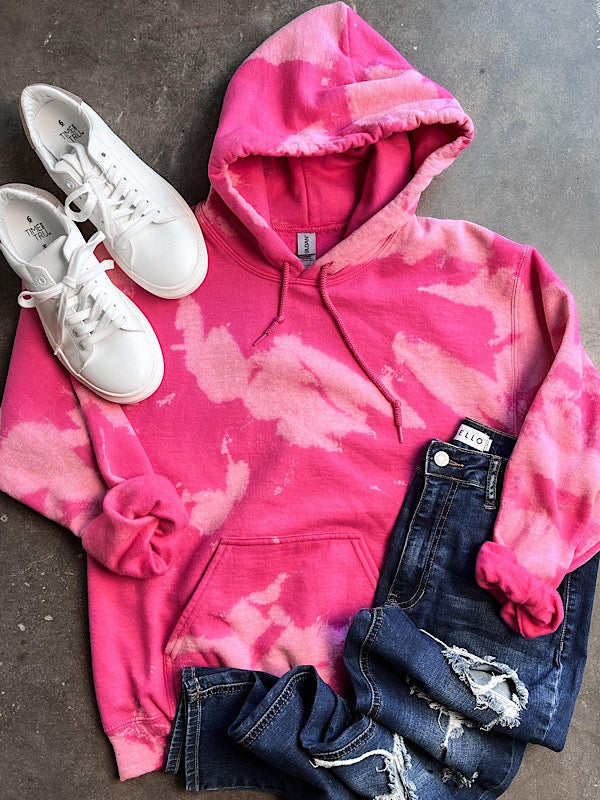 *Preorder* Pink tie dye hoodie