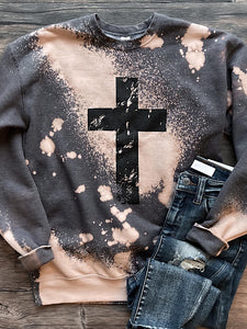 *Preorder* Distressed Bleached Cross