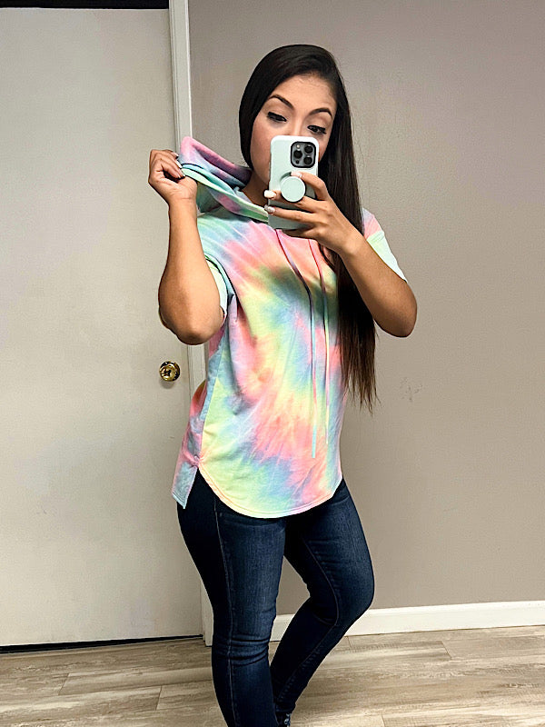 *New* Tie dye burst short sleeve top