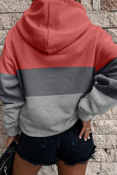 Color Block Dropped Shoulder Sweatshirt